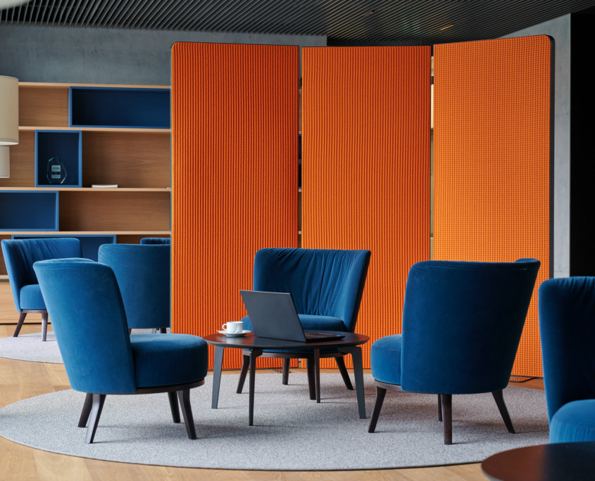 Acunic_120_by_Marcel_Hagen-studio22 Paravent Wand 3-teilig orange, Schallabsorber Produkte