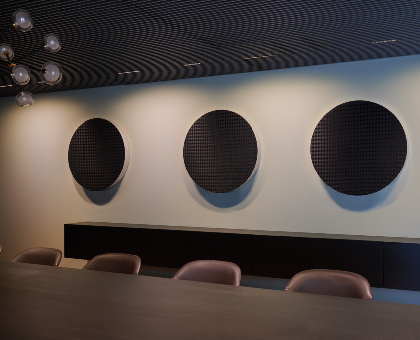 Absorber Akustik Element, rund, schwarz